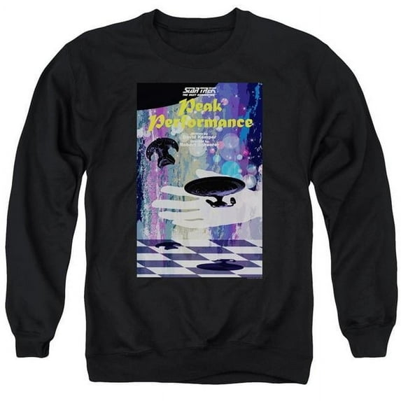 Trevco CBS2063B-AS-5 Star Trek & Tng Season 2 Episode 21 Adult Cotton & Polyster Crewneck Sweatshirt, Black - 2X
