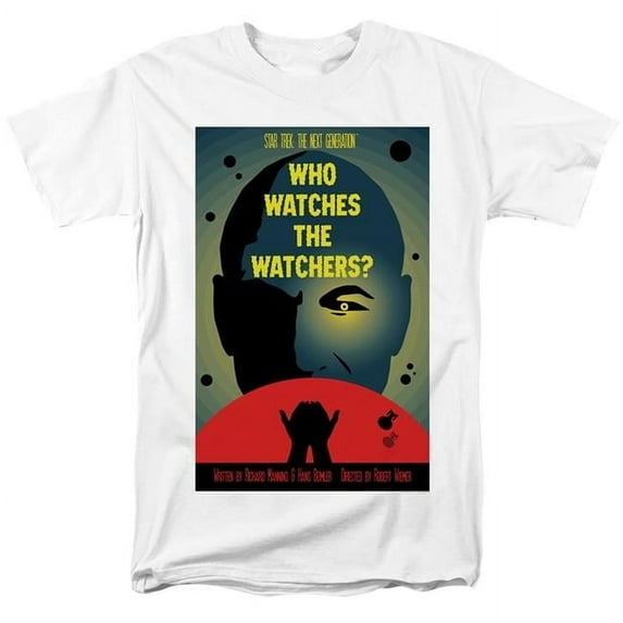Trevco CBS2068-AT-4 Star Trek & Tng Season 3 Episode 4 Short Sleeve Adult Cotton 18-1 T-Shirt, White - Extra Large