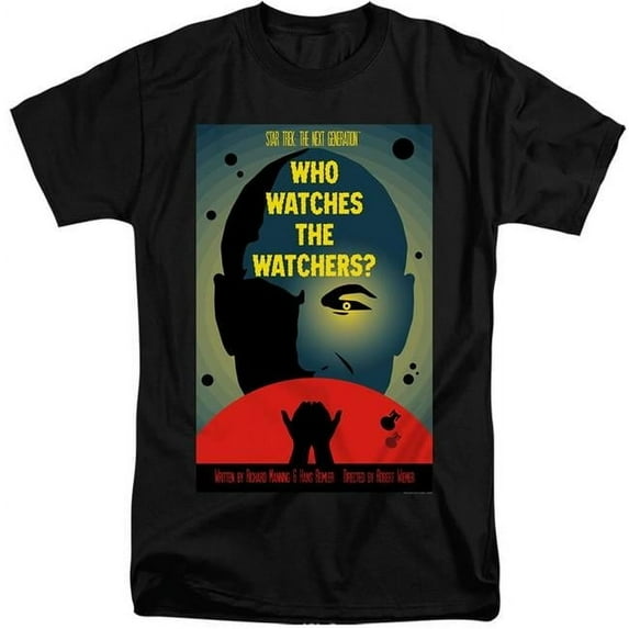 Trevco CBS2068B-ATT-6 Star Trek & Tng Season 3 Episode 4 Short Sleeve Adult Cotton Tall 18-1 T-Shirt, Black - 3X