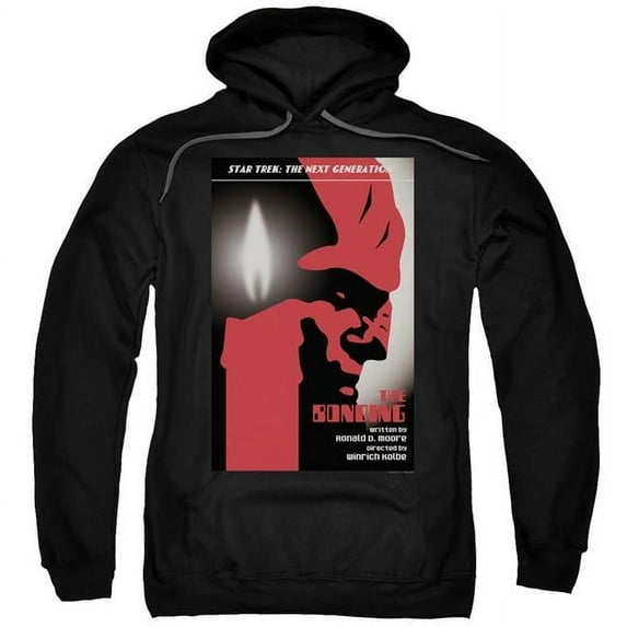 Trevco CBS2069B-AFTH-1 Star Trek & TNG Season 3 Episode 5 Adult Pull-Over Hoodie, Black - Small