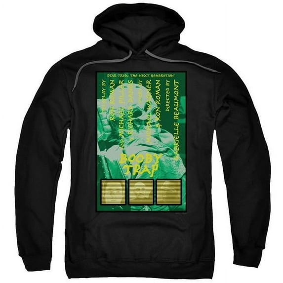 Trevco CBS2070B-AFTH-3 Star Trek & Tng Season 3 Episode 6 Adult Cotton & Polyster Pull-Over Hoodie, Black - Large