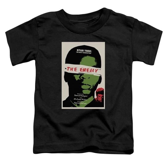 Trevco CBS2071B-TT-2 Star Trek & Tng Season 3 Episode 7 Short Sleeve Toddler Cotton T-Shirt, Black - Medium - 3 Toddler