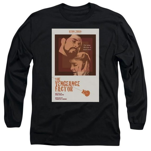 Trevco CBS2073B-AL-1 Star Trek & TNG Season 3 Episode 9 Adult 18-1 Long Sleeve T-Shirt, Black - Small