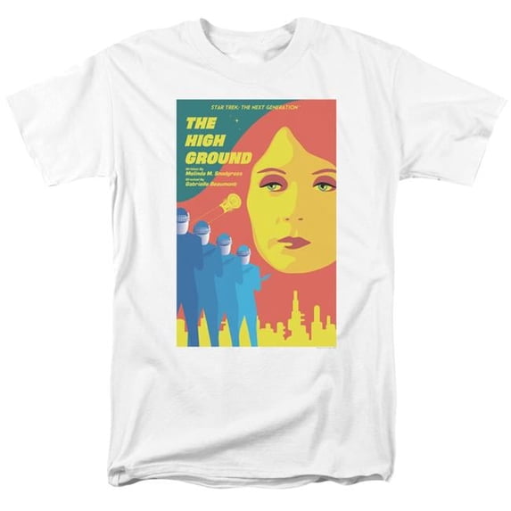 Trevco CBS2076-AT-1 Star Trek & TNG Season 3 Episode 12 Adult 18-1 Regular Fit Short Sleeve T-Shirt, White - Small