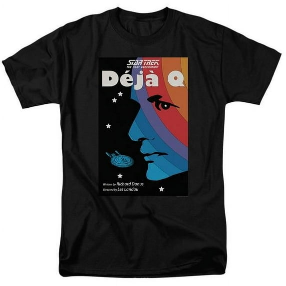 Trevco CBS2077B-AT-4 Star Trek & Tng Season 3 Episode 13 Short Sleeve Adult Cotton 18-1 T-Shirt, Black - Extra Large