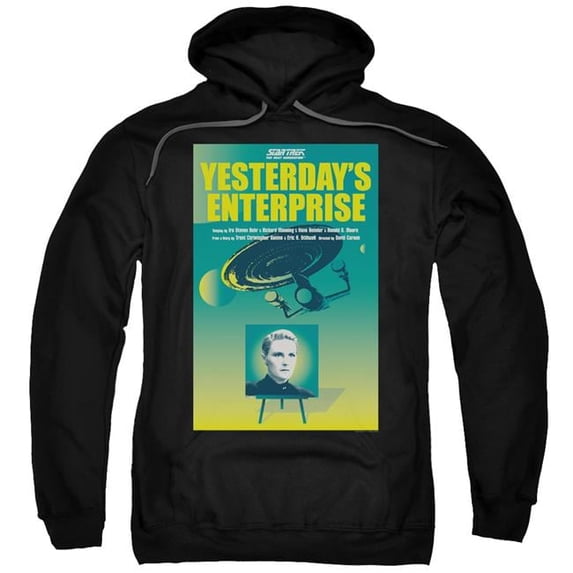 Trevco CBS2079B-AFTH-2 Star Trek & TNG Season 3 Episode 15 Adult Pull-Over Hoodie, Black - Medium