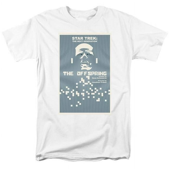 Trevco CBS2080-AT-3 Star Trek & Tng Season 3 Episode 16 Short Sleeve Adult Cotton 18-1 T-Shirt, White - Large