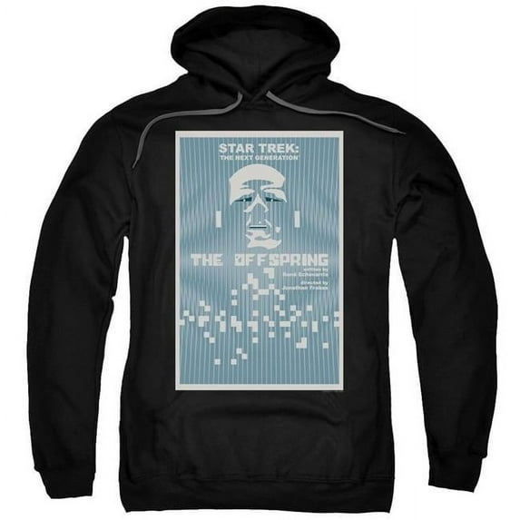 Trevco CBS2080B-AFTH-2 Star Trek & TNG Season 3 Episode 16 Adult Pull-Over Hoodie, Black - Medium