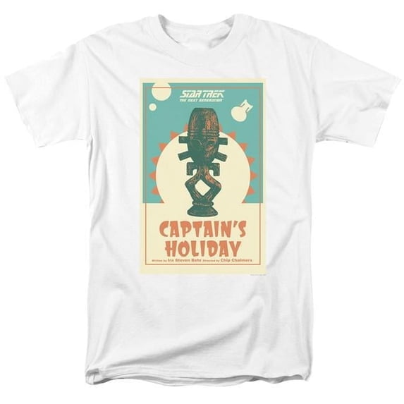 Trevco CBS2083-AT-8 Star Trek & Tng Season 3 Episode 19 Short Sleeve Adult Cotton 18-1 T-Shirt, White - 5X