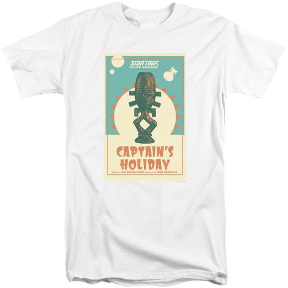 Trevco CBS2083-ATT-4 Star Trek & TNG Season 3 Episode 19 Adult Tall Fit 18-1 Short Sleeve T-Shirt, White - Extra Large