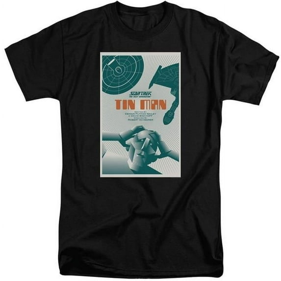 Trevco CBS2084B-ATT-5 Star Trek & Tng Season 3 Episode 20 Short Sleeve Adult Cotton Tall 18-1 T-Shirt, Black - 2X