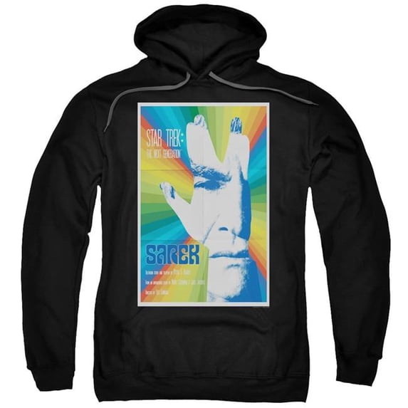 Trevco CBS2087B-AFTH-3 Star Trek & Tng Season 3 Episode 23 Adult Cotton & Polyster Pull-Over Hoodie, Black - Large