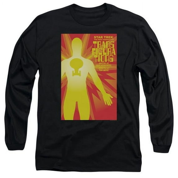 Trevco CBS2089B-AL-3 Star Trek & TNG Season 3 Episode 25 Adult 18-1 Long Sleeve T-Shirt, Black - Large