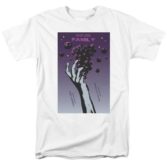 Trevco CBS2092-AT-4 Star Trek & Tng Season 4 Episode 2 Short Sleeve Adult Cotton 18-1 T-Shirt, White - Extra Large