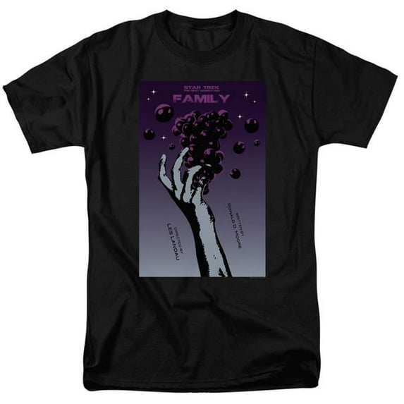 Trevco CBS2092B-AT-4 Star Trek & Tng Season 4 Episode 2 Short Sleeve Adult Cotton 18-1 T-Shirt, Black - Extra Large
