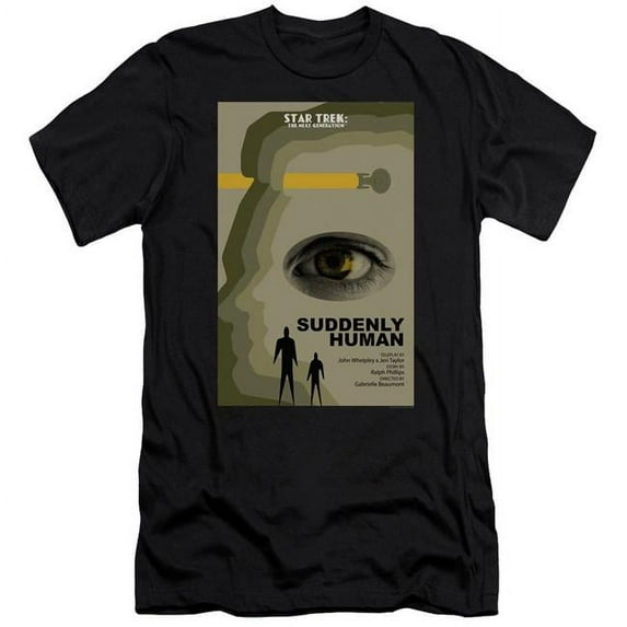 Trevco CBS2094B-SF-2 Star Trek & TNG Season 4 Episode 4 Adult 30-1 Slim Fit Short Sleeve T-Shirt, Black - Medium