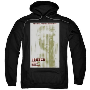 Trevco CBS2096B-AFTH-7 Star Trek & TNG Season 4 Episode 6 Adult Pull-Over Hoodie, Black - 4X
