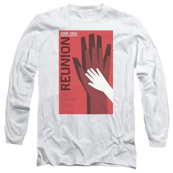 Trevco CBS2097-AL-6 Star Trek & TNG Season 4 Episode 7 Adult 18-1 Long Sleeve T-Shirt, White - 3X