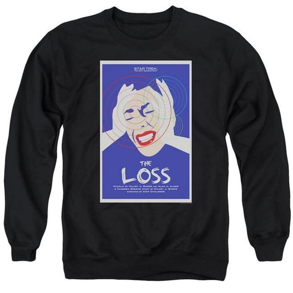 Trevco CBS2100B-AS-5 Star Trek & Tng Season 4 Episode 10 Adult Cotton & Polyster Crewneck Sweatshirt, Black - 2X