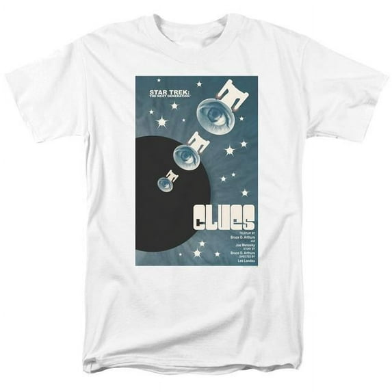 Trevco CBS2104-AT-4 Star Trek & Tng Season 4 Episode 14 Short Sleeve Adult Cotton 18-1 T-Shirt, White - Extra Large