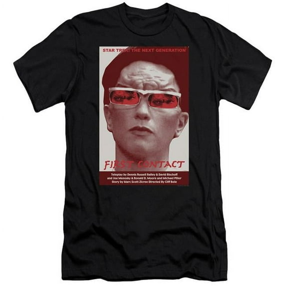Trevco CBS2105B-SF-2 Star Trek & TNG Season 4 Episode 15 Adult 30-1 Slim Fit Short Sleeve T-Shirt, Black - Medium
