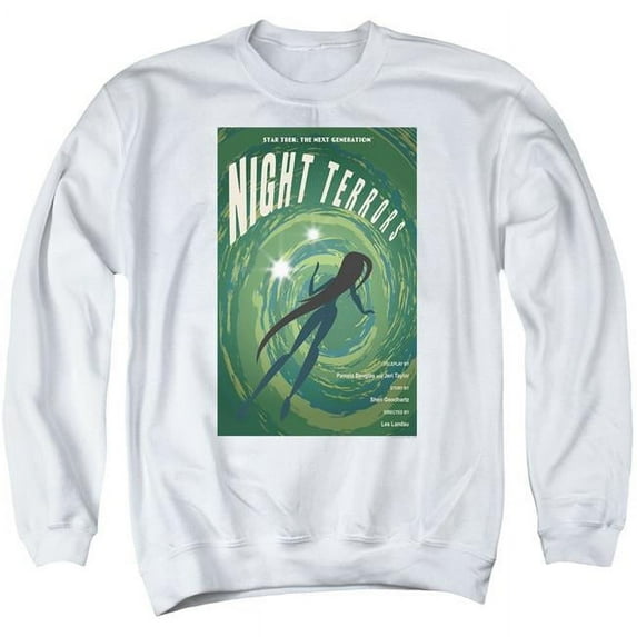 Trevco CBS2107-AS-2 Star Trek & Tng Season 4 Episode 17 Adult Cotton & Polyster Crewneck Sweatshirt, White - Medium
