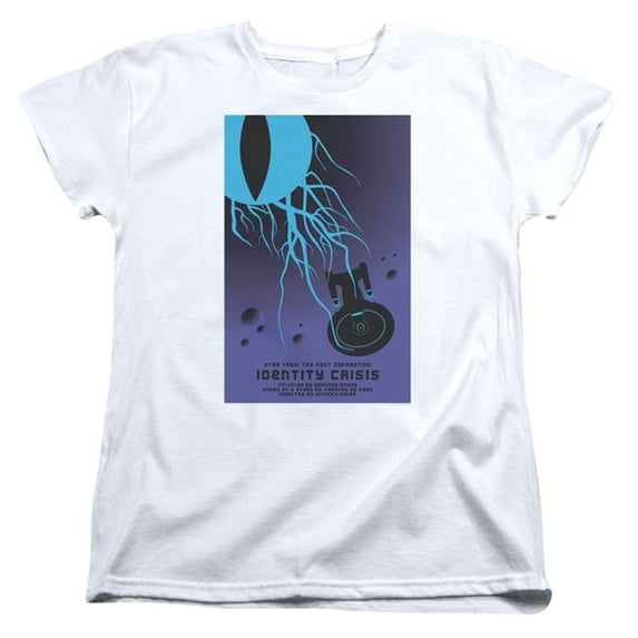 Trevco CBS2108-WT-5 Star Trek & TNG Season 4 Episode 18 Womens Short Sleeve T-Shirt, White - 2X