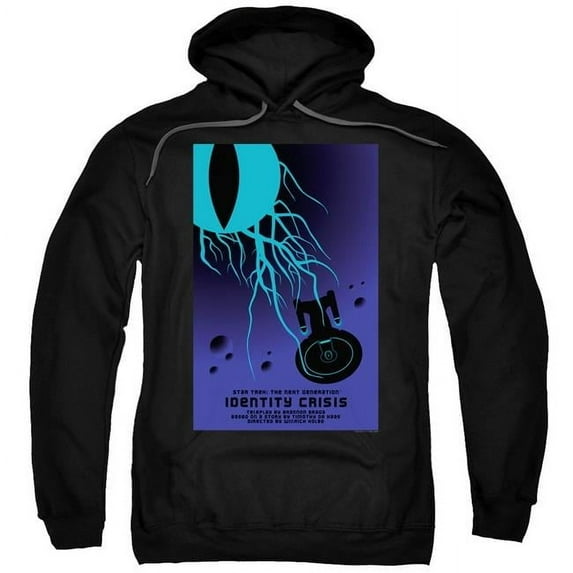 Trevco CBS2108B-AFTH-2 Star Trek & TNG Season 4 Episode 18 Adult Pull-Over Hoodie, Black - Medium