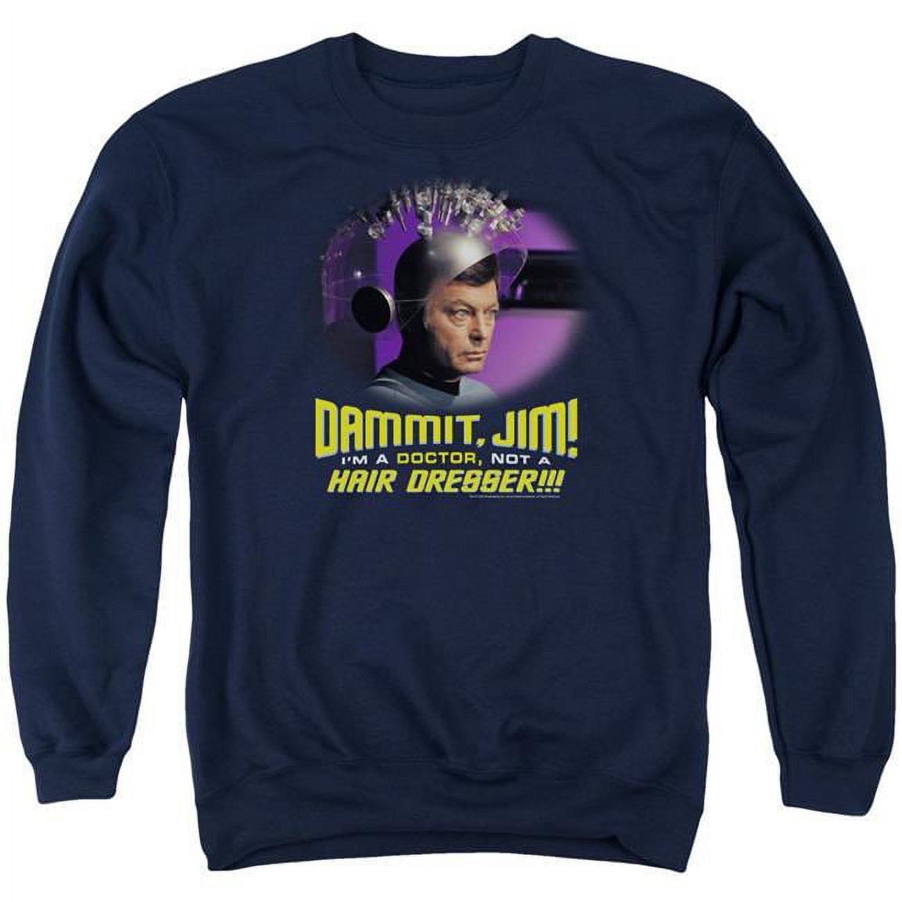 Trevco CBS211-AS-6 Star Trek Not a Hair Dresser Adult Crewneck