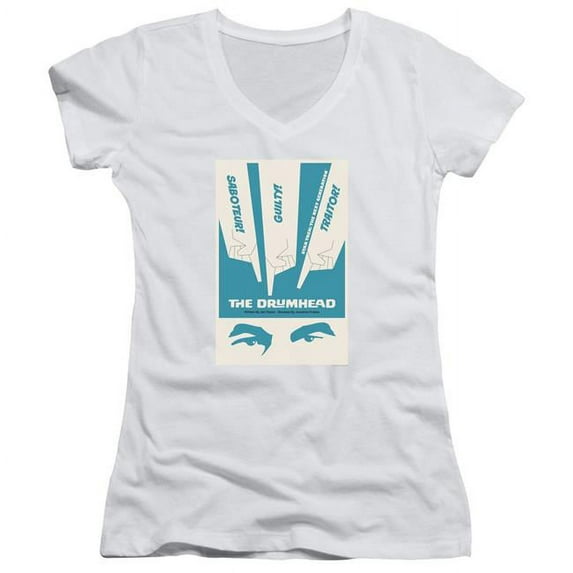Trevco CBS2111-JV-1 Star Trek & Tng Season 4 Episode 21 Junior V-Neck Cotton T-Shirt, White - Small