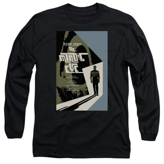 Trevco CBS2114B-AL-2 Star Trek & TNG Season 4 Episode 24 Adult 18-1 Long Sleeve T-Shirt, Black - Medium