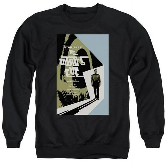 Trevco CBS2114B-AS-3 Star Trek & Tng Season 4 Episode 24 Adult Cotton & Polyster Crewneck Sweatshirt, Black - Large