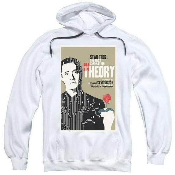 Trevco CBS2115-AFTH-1 Star Trek & TNG Season 4 Episode 25 Adult Pull-Over Hoodie, White - Small