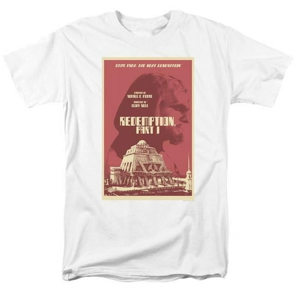 Trevco CBS2116-AT-8 Star Trek & Tng Season 4 Episode 26 Short Sleeve Adult Cotton 18-1 T-Shirt, White - 5X