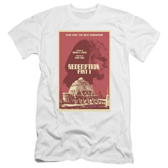 Trevco CBS2116-PSF-5 Star Trek & TNG Season 4 Episode 26 Adult Premium Canvas Slim Fit 30-1 HBO Short Sleeve T-Shirt, White - 2X