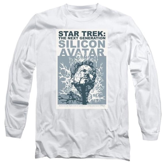 Trevco CBS2120-AL-4 Star Trek & Tng Season 5 Episode 4 Long Sleeve Adult Cotton 18-1 T-Shirt, White - Extra Large