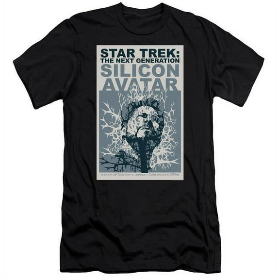 Trevco CBS2120B-SF-2 Star Trek & Tng Season 5 Episode 4 Short Sleeve Adult Cotton 30-1 T-Shirt, Black - Medium