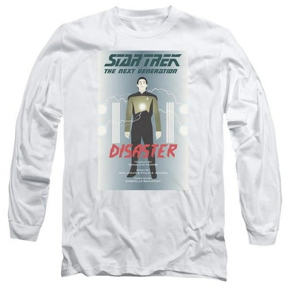 Trevco CBS2121-AL-2 Star Trek & Tng Season 5 Episode 5 Long Sleeve Adult Cotton 18-1 T-Shirt, White - Medium