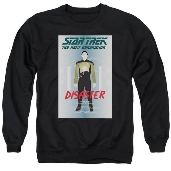 Trevco CBS2121B-AS-4 Star Trek & Tng Season 5 Episode 5 Adult Cotton & Polyster Crewneck Sweatshirt, Black - Extra Large