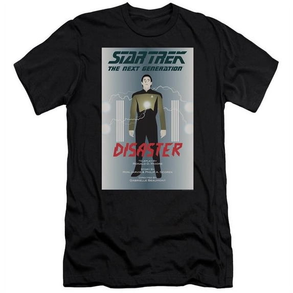 Trevco CBS2121B-SF-1 Star Trek & Tng Season 5 Episode 5 Short Sleeve Adult Cotton 30-1 T-Shirt, Black - Small
