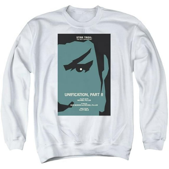 Trevco CBS2124-AS-2 Star Trek & Tng Season 5 Episode 8 Adult Cotton & Polyster Crewneck Sweatshirt, White - Medium