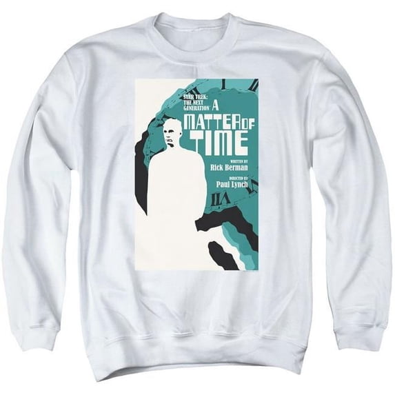 Trevco CBS2125-AS-2 Star Trek & Tng Season 5 Episode 9 Adult Cotton & Polyster Crewneck Sweatshirt, White - Medium