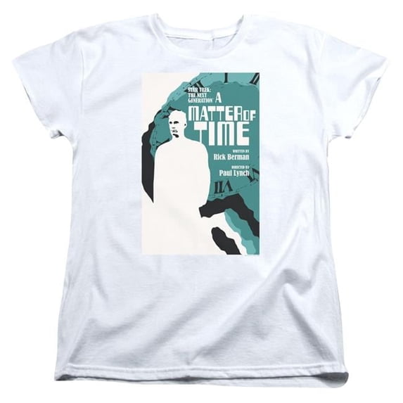 Trevco CBS2125-WT-2 Star Trek & TNG Season 5 Episode 9 Womens Short Sleeve T-Shirt, White - Medium