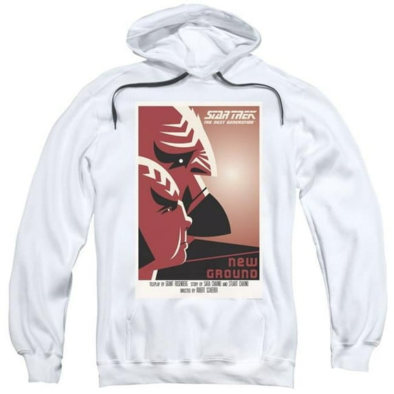 Trevco CBS2126-AFTH-5 Star Trek & Tng Season 5 Episode 10 Adult Cotton & Polyster Pull-Over Hoodie, White - 2X