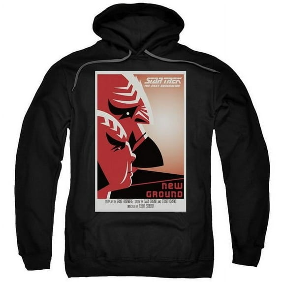 Trevco CBS2126B-AFTH-8 Star Trek & Tng Season 5 Episode 10 Adult Cotton & Polyster Pull-Over Hoodie, Black - 5X