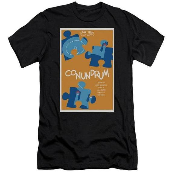 Trevco CBS2130B-SF-4 Star Trek & Tng Season 5 Episode 14 Short Sleeve Adult Cotton 30-1 T-Shirt, Black - Extra Large