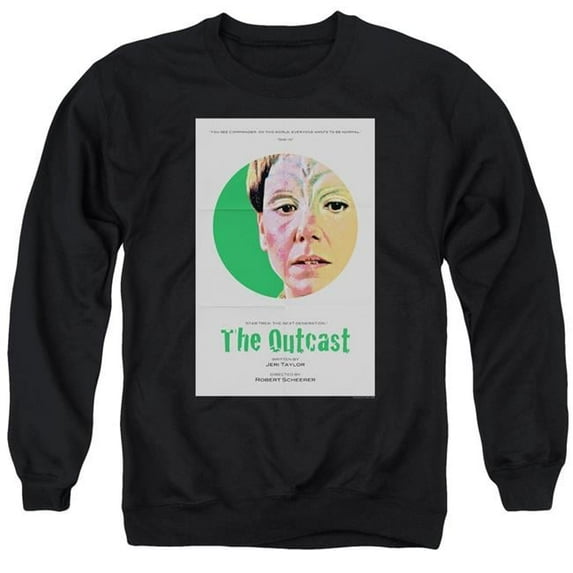 Trevco CBS2133B-AS-2 Star Trek & Tng Season 5 Episode 17 Adult Cotton & Polyster Crewneck Sweatshirt, Black - Medium