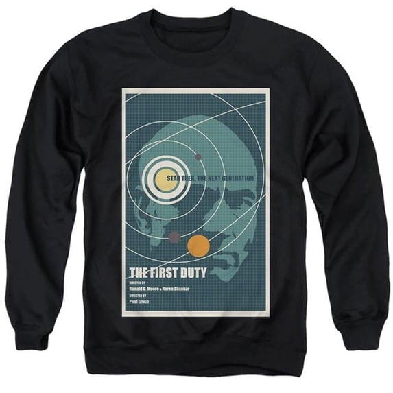 Trevco CBS2135B-AS-6 Star Trek & Tng Season 5 Episode 19 Adult Cotton & Polyster Crewneck Sweatshirt, Black - 3X