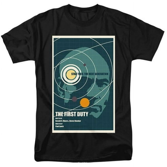 Trevco CBS2135B-AT-6 Star Trek & Tng Season 5 Episode 19 Short Sleeve Adult Cotton 18-1 T-Shirt, Black - 3X