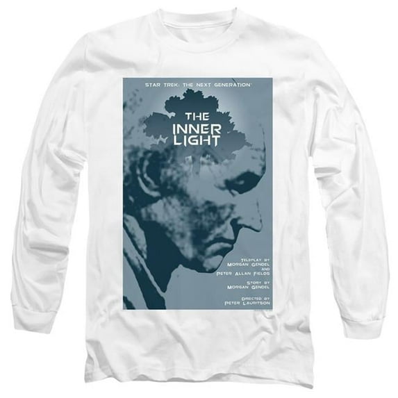 Trevco CBS2141-AL-2 Star Trek & TNG Season 5 Episode 25 Adult 18-1 Long Sleeve T-Shirt, White - Medium